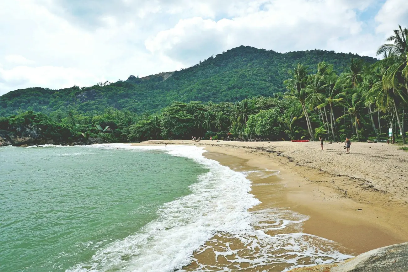 Beach and jungle hills near Thong Sala, Koh Phangan